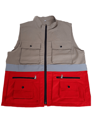 Chaleco Brigadista en Dril con Reflectivos vista 5